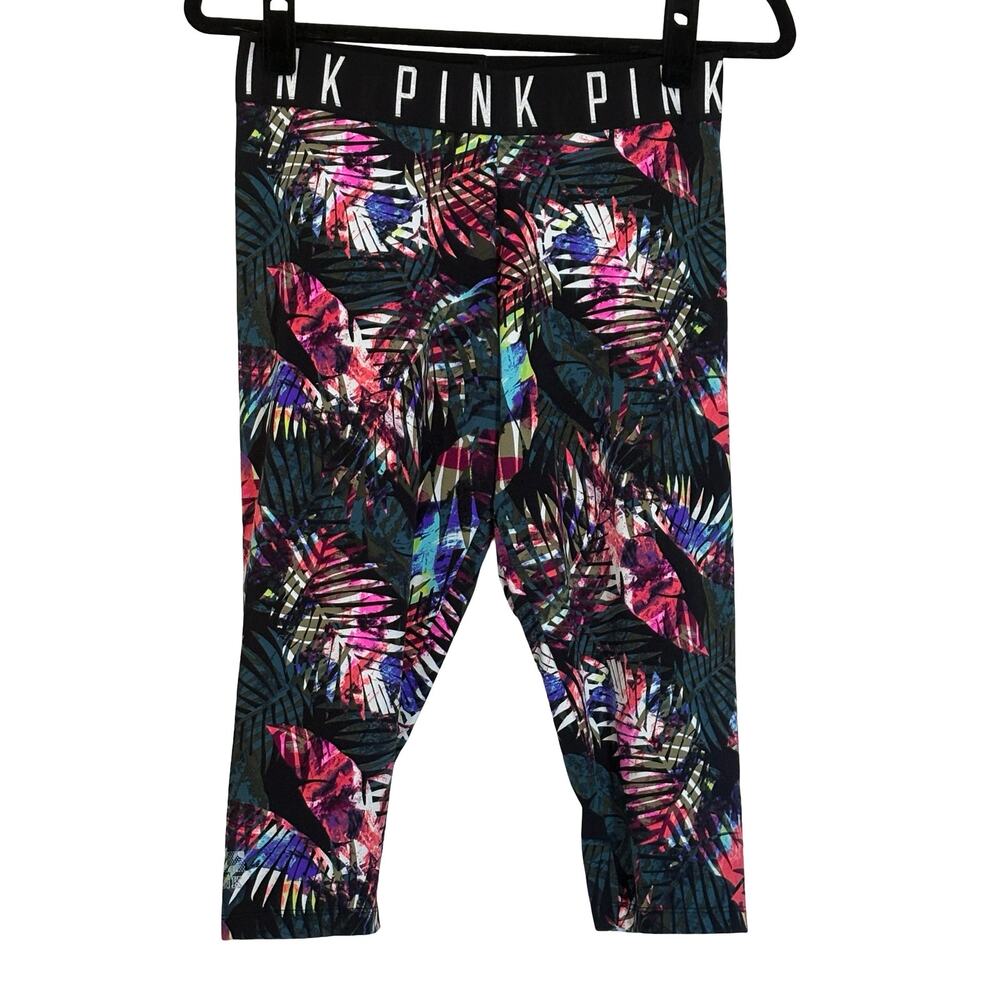 Victoria Secret PINK Ultimate Leggings Tropical Cropped Womens Medium